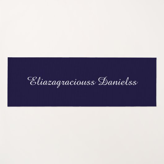 Personalized Modern Cute Cool Elegant Script Name ヨガマット (正面(横))