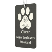 Personalized Modern Cute Dog Paw Forever Loved Pet カーエアーフレッシュナー (左)