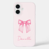Personalized Modern Elegant Pink Bow Case-Mate iPhoneケース (裏面)
