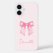 Personalized Modern Elegant Pink Bow