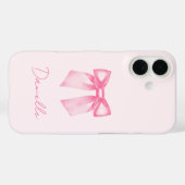 Personalized Modern Elegant Pink Bow Case-Mate iPhoneケース (裏面 (横))