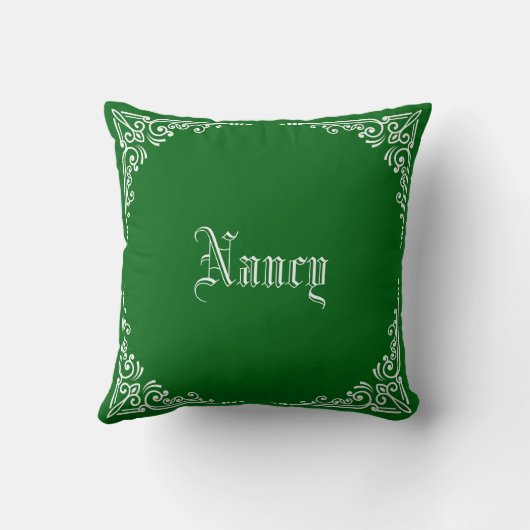 Personalized Modern Elegant Typography Name  クッション (裏面)