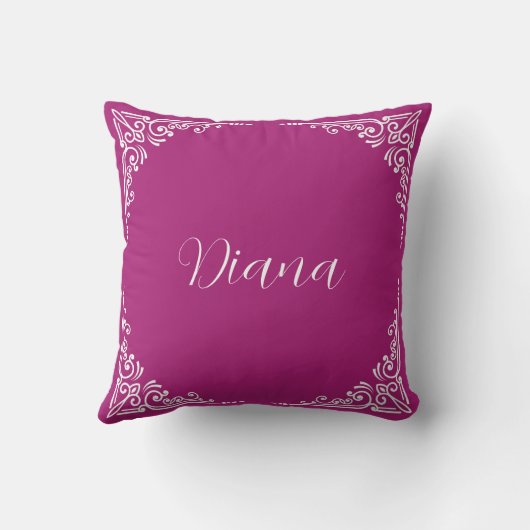Personalized Modern Elegant Typography Name  クッション (裏面)