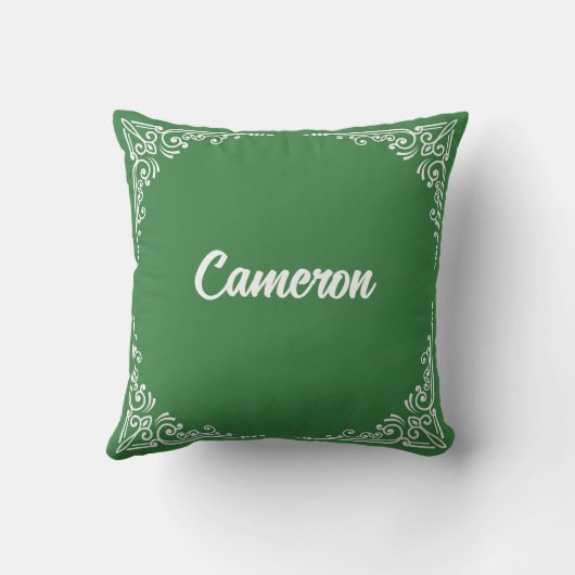 Personalized Modern Elegant Typography Name クッション (裏面)