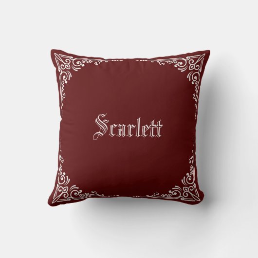 Personalized Modern Elegant Typography Name  クッション (裏面)