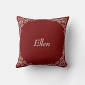 Personalized Modern Elegant Typography Name  クッション (裏面)