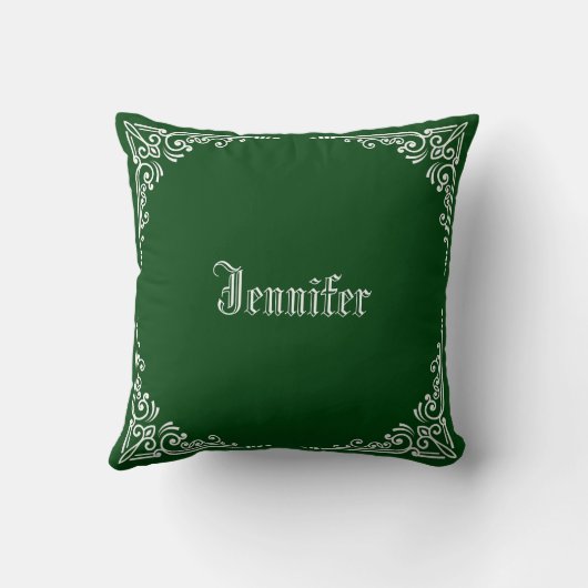 Personalized Modern Elegant Typography Name  クッション (裏面)