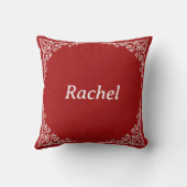 Personalized Modern Elegant Typography Name  クッション (裏面)