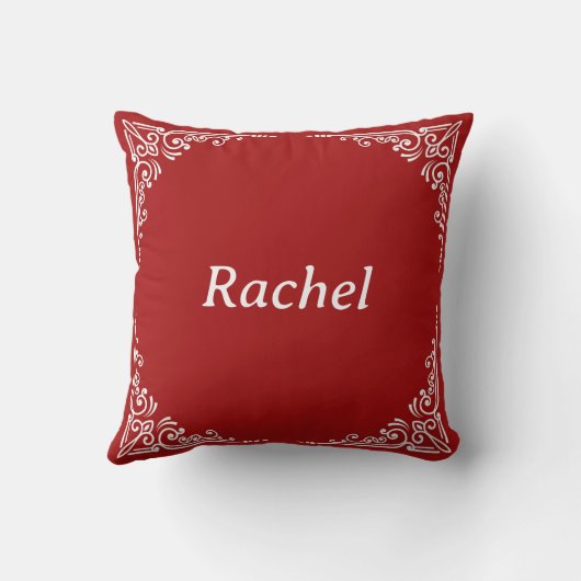 Personalized Modern Elegant Typography Name  クッション (裏面)