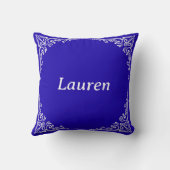 Personalized Modern Elegant Typography Name  クッション (裏面)