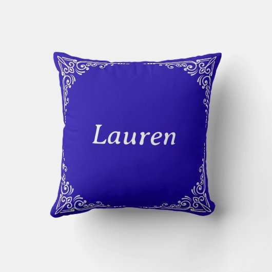 Personalized Modern Elegant Typography Name クッション (裏面)