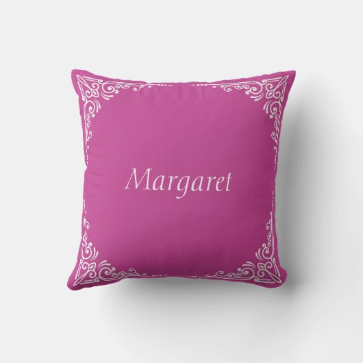 Personalized Modern Elegant Typography Name  クッション (裏面)