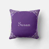 Personalized Modern Elegant Typography Name クッション (裏面)