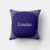 Personalized Modern Elegant Typography Name  クッション (裏面)