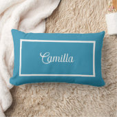 Personalized Modern Elegant Typography Name ランバークッション (ブランケット)