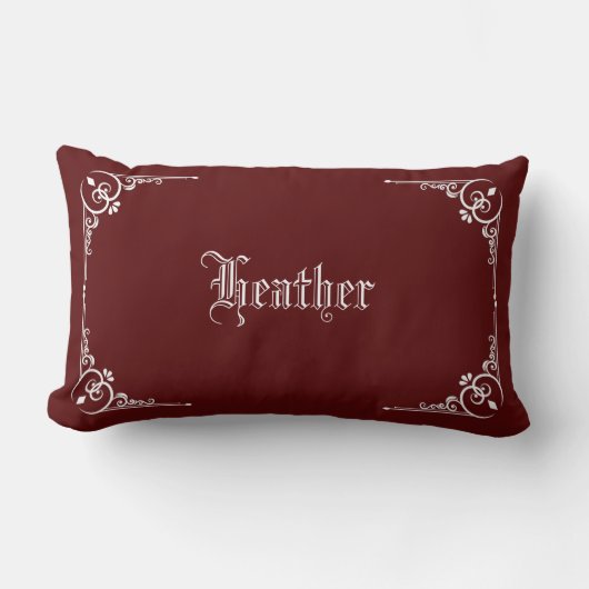 Personalized Modern Elegant Typography Name  ランバークッション (正面)