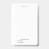 Personalized Modern Employee Logo  バッジ (裏面)