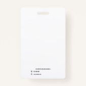 Personalized Modern Employee Logo  バッジ (裏面)