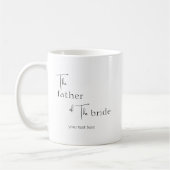 Personalized Modern Father of the Bride Mug コーヒーマグカップ (左)