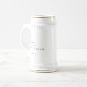 Personalized Modern Father of the Bride Stein ビールジョッキ (正面左)