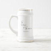 Personalized Modern Father of the Bride Stein ビールジョッキ (左)