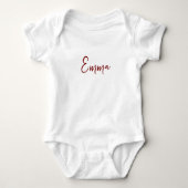Personalized Modern First Name Baby Bodysuit ベビーボディスーツ (正面)