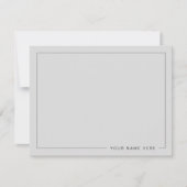 Personalized Modern Gainesboro Flat Note Card ノートカード (正面)