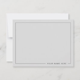 Personalized Modern Gainesboro Flat Note Card ノートカード