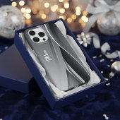 Personalized Modern Gray Phone Case for Him Case-Mate iPhoneケース