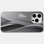 Personalized Modern Gray Phone Case for Him Case-Mate iPhoneケース (裏面 (横))