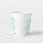 Personalized Modern Green Watercolor Coffee Mug カフェラテマグ (正面)