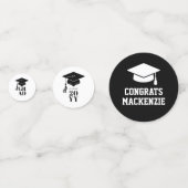 Personalized Modern Hat and Tassel Graduation コンフェッティ (裏面)