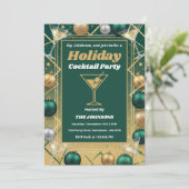 Personalized Modern Holiday Cocktail Party 招待状 (スタンド正面)