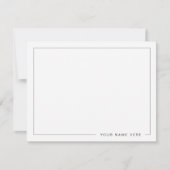 Personalized Modern Light Gray Flat Note Card ノートカード (正面)