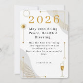 Personalized Modern Minimalist Business New Year  シーズンカード (正面)