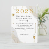 Personalized Modern Minimalist Business New Year  シーズンカード (スタンド正面)