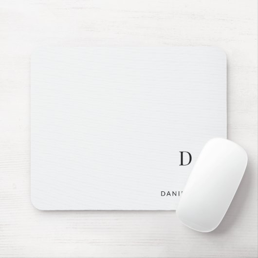 Personalized Modern Minimalist Initial Name マウスパッド (マウス)