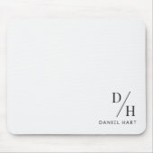 Personalized Modern Minimalist Initial Name マウスパッド (正面)