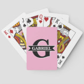 Personalized Modern Monogram Name Poker Cards トランプ (裏面)