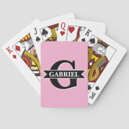 Personalized Modern Monogram Name Poker Cards トランプ
