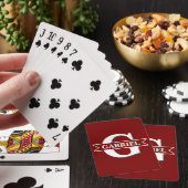 Personalized Modern Monogram Name Poker Cards トランプ (インサイチュ)
