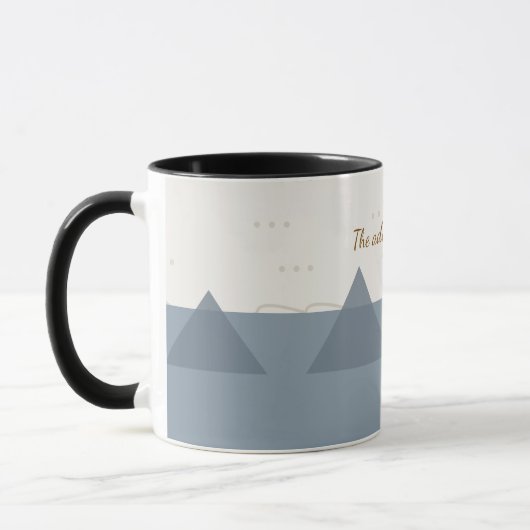 Personalized Modern Mountain Adventure Two-Tone Co マグカップ (左)