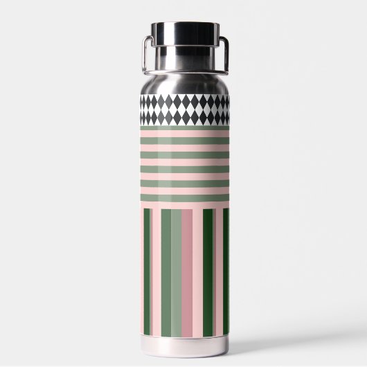 Personalized Modern Pattern Water Bottle ウォーターボトル (背面)