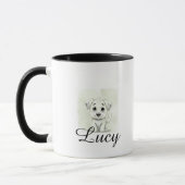 Personalized Modern Pet Mug With Minimal Typograph マグカップ (左)