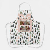 Personalized Modern Pink Christmas  エプロン (正面)