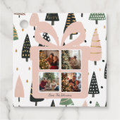Personalized Modern Pink Christmas Gift Box フェイバータグ (正面)