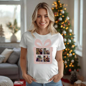Personalized Modern Pink Christmas Photo Gift Box Tシャツ