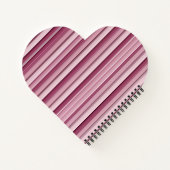 Personalized Modern Pink Mauve Vertical Stripes  ノートブック (裏面)