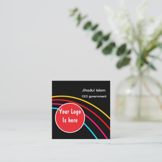 Personalized Modern Professional Business Card  スクエア名刺 (スタンド正面)