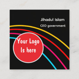 Personalized Modern Professional Business Card スクエア名刺